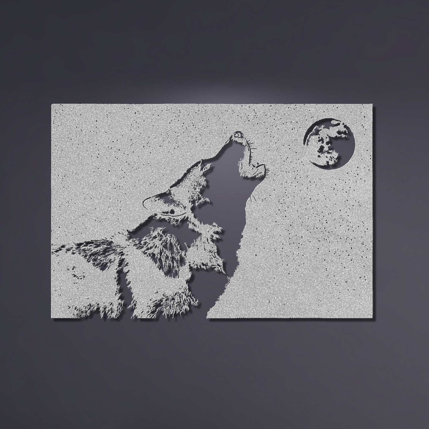 Howling Wolf Metal Art