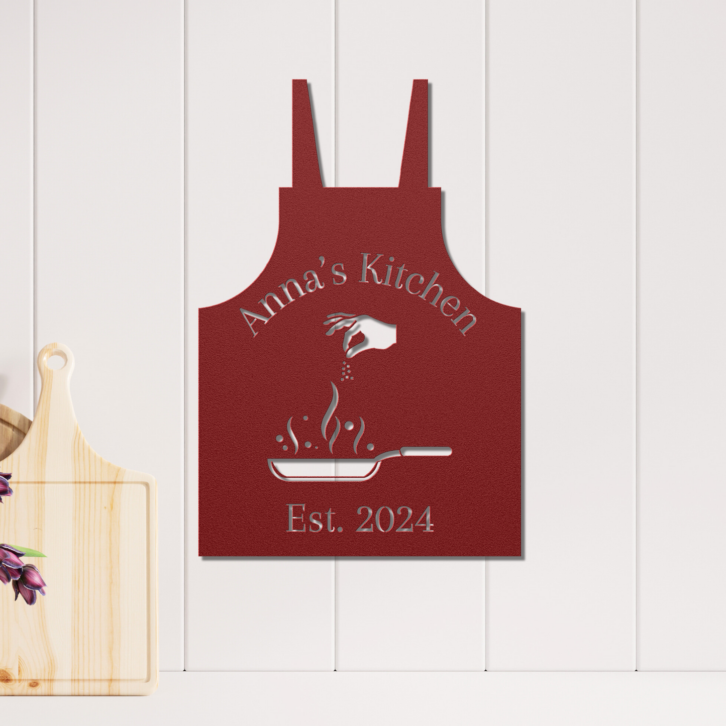 Personalized Metal Apron Sign for Kitchen