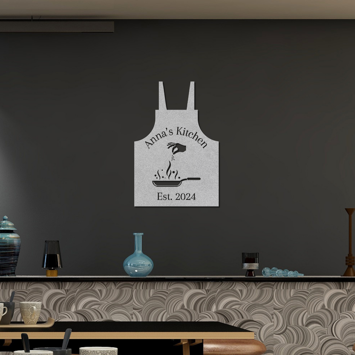 Personalized Metal Apron Sign for Kitchen