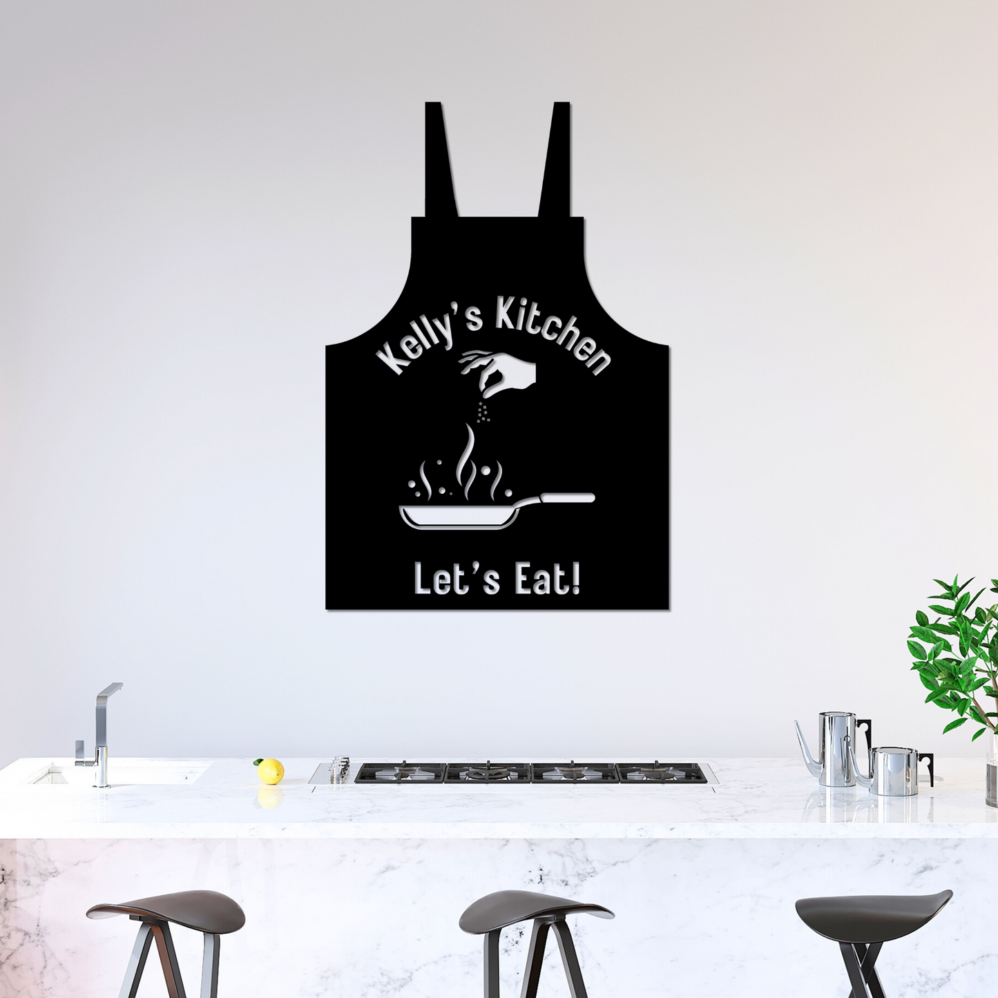 Personalized Metal Apron Sign for Kitchen