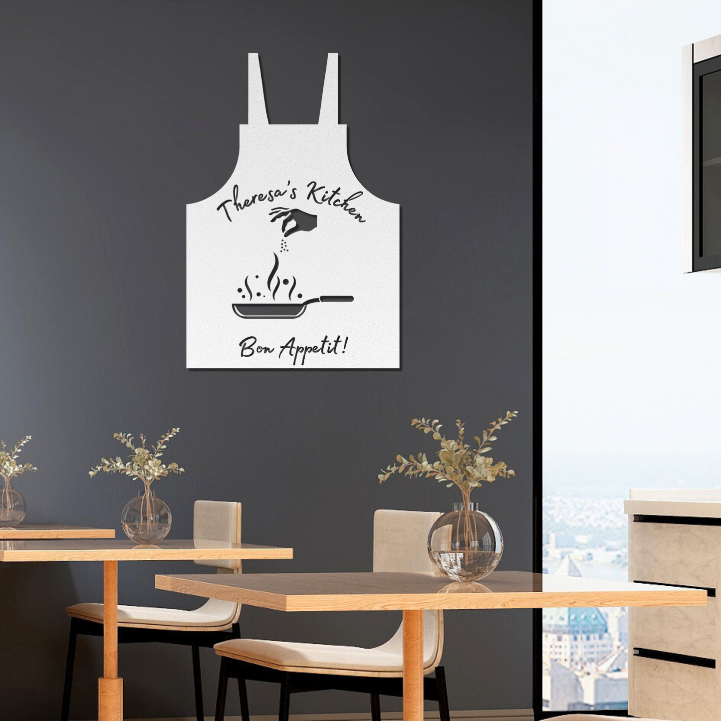 Personalized Metal Apron Sign for Kitchen