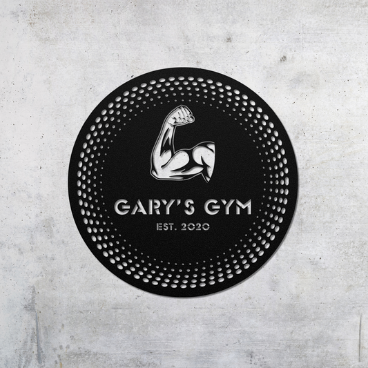 Custom Metal Sign for Home Gym