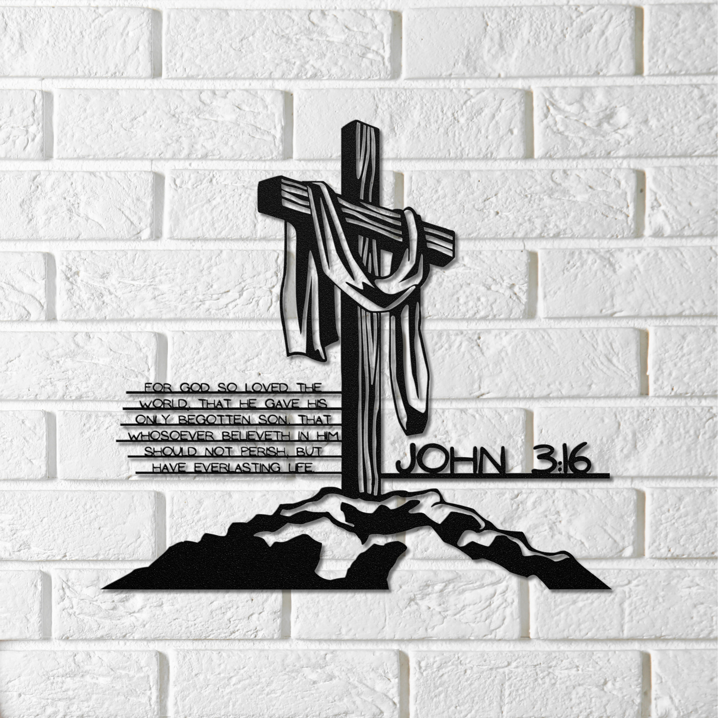 John 3:16 Metal Art