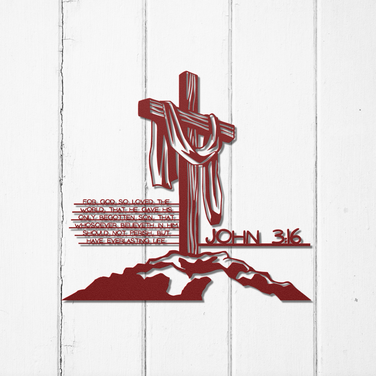 John 3:16 Metal Art