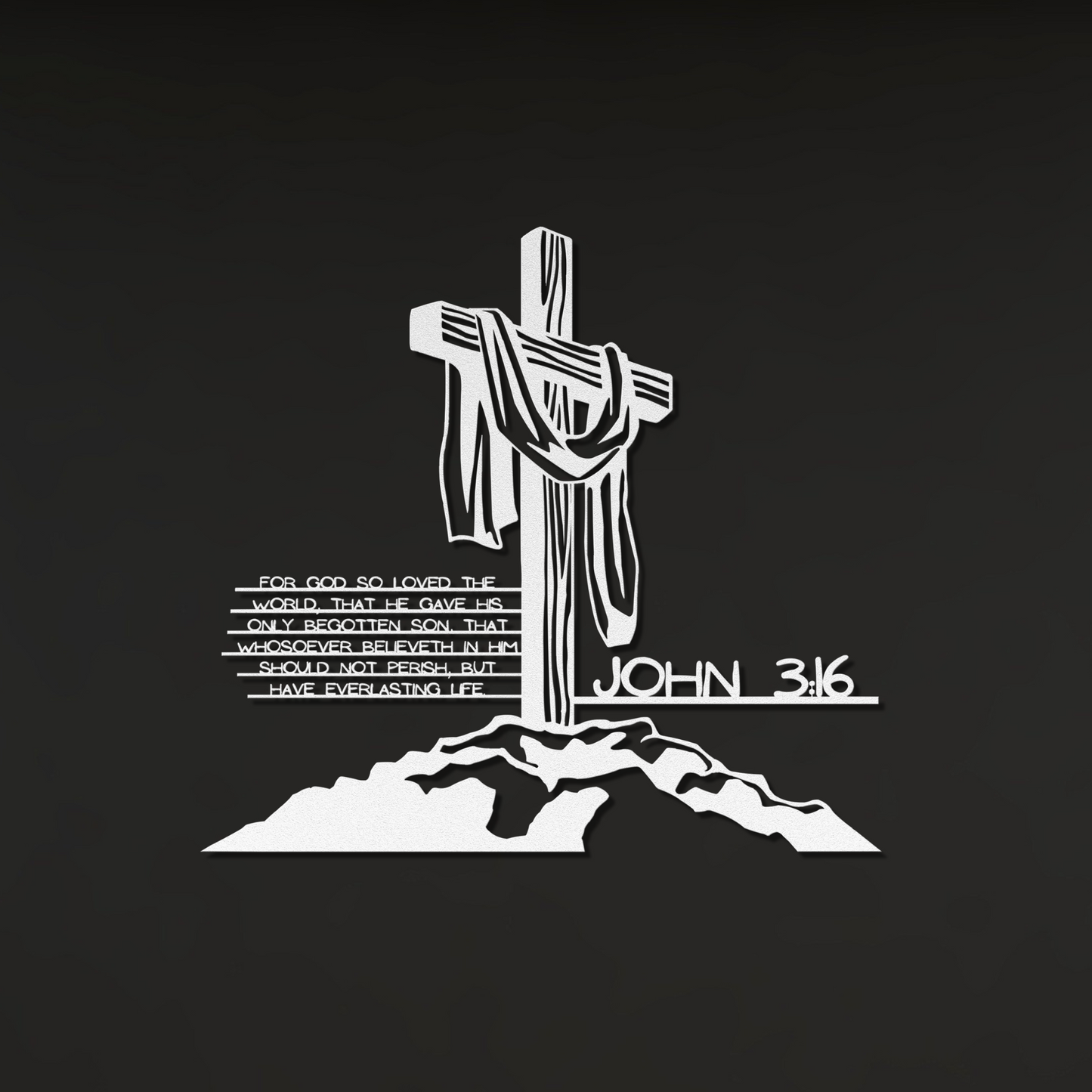 John 3:16 Metal Art