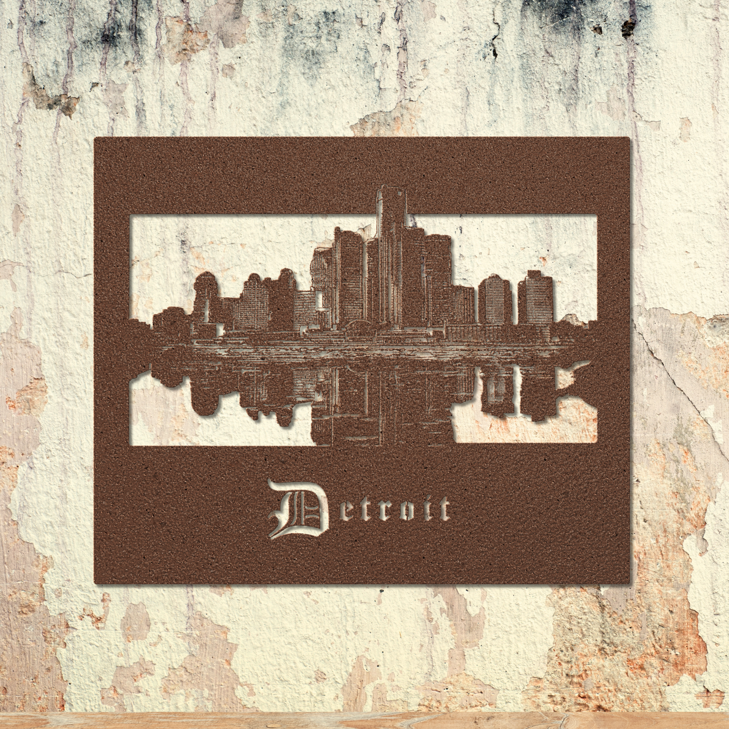 Detroit Skyline Metal Art