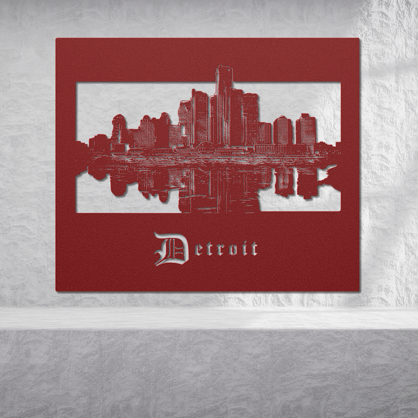 Detroit Skyline Metal Art