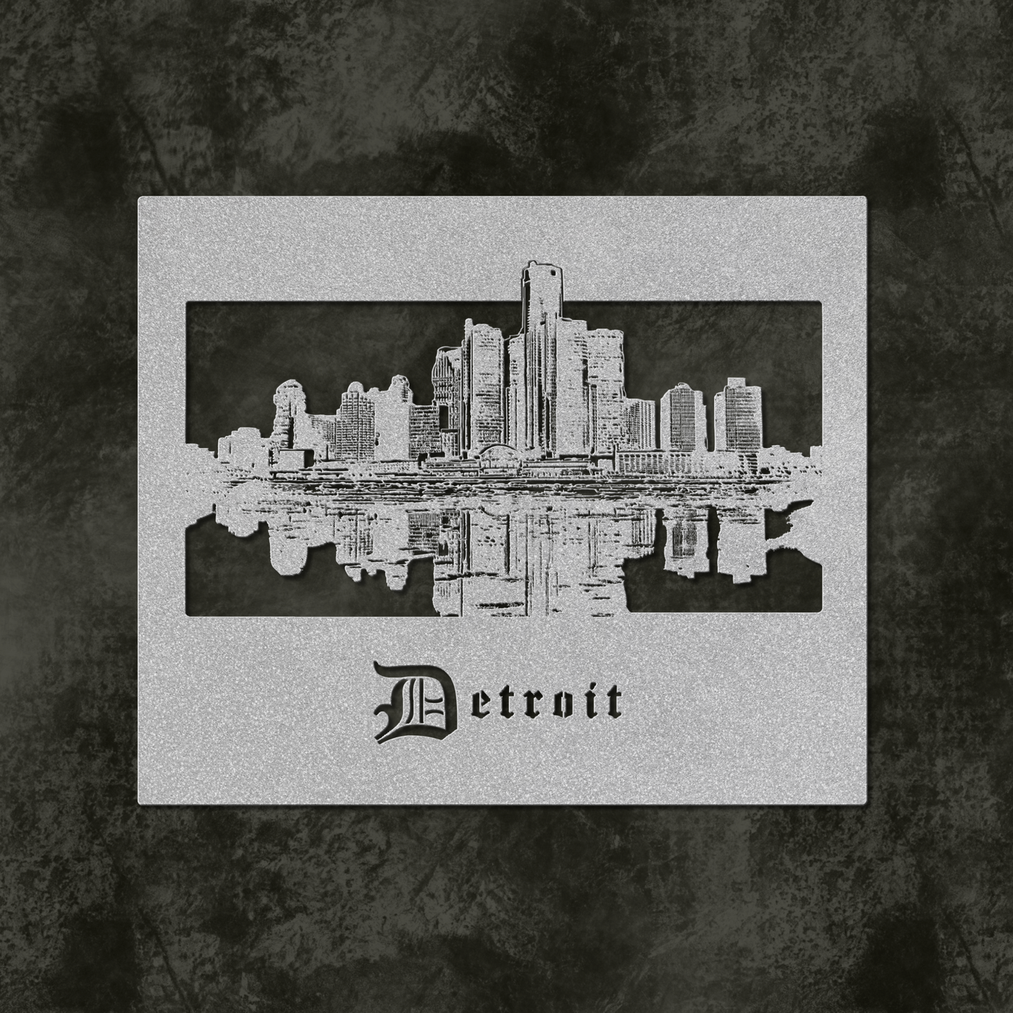 Detroit Skyline Metal Art